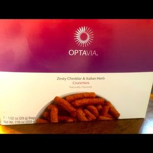 Optavia zesty cheddar and Italian herb crunchers